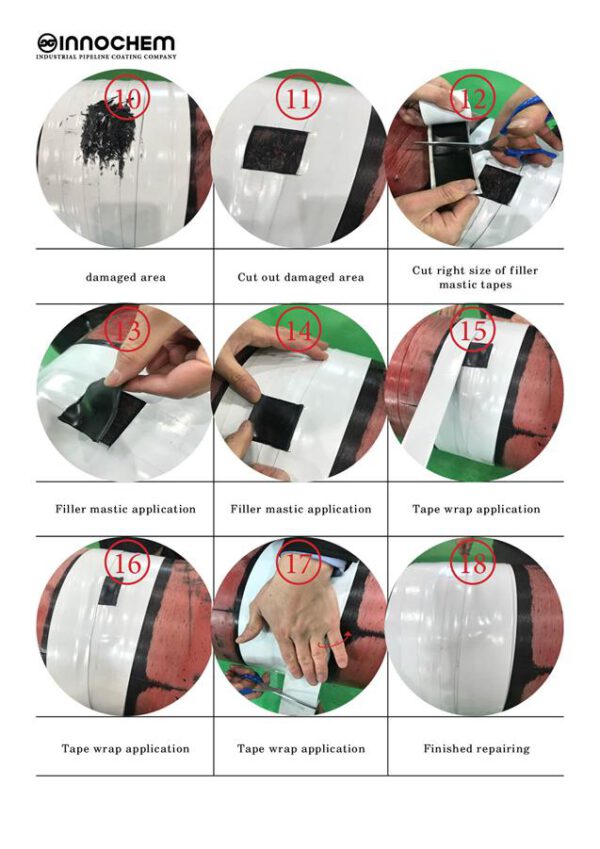 SỮA CHỮA LỚP PHỦ PE BỊ HỎNG